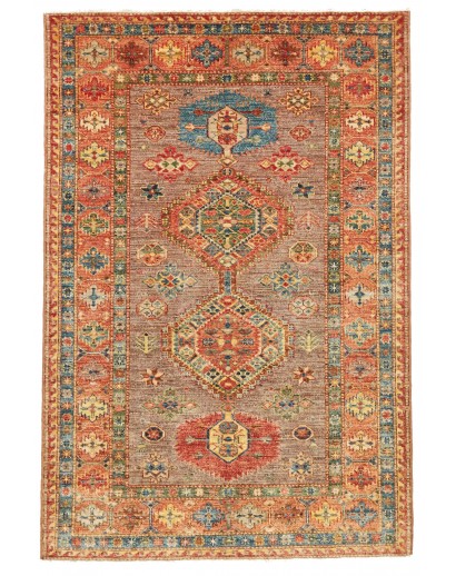 Tappeto Kazak Fine Pakistan arancione 124x186