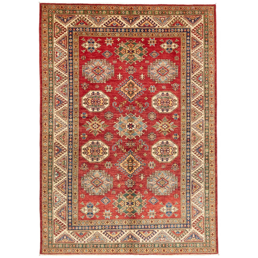 Tappeto Kazak Fine Pakistan marrone grigio 177x248 Tappeto Kazak Fine Pakistan marrone grigio 177x248