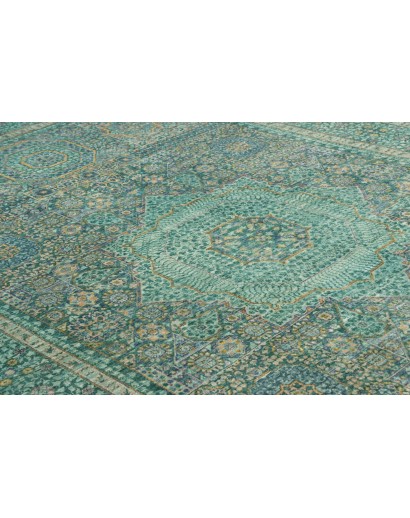 Tappeto Mamlouk Pakistan azzurro bianco 201x308