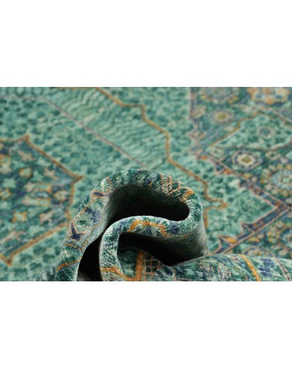 Tappeto Mamlouk Pakistan azzurro bianco 201x308