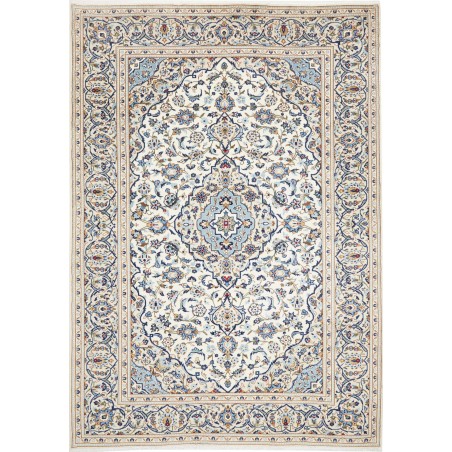 Tappeto Kashan Persia bianco grigio 200x295