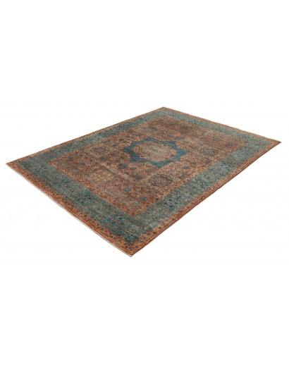 Tappeto Mamlouk Pakistan azzurro arancione 175x237