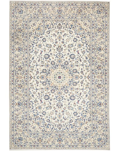 Tappeto Kashan Persia bianco grigio 200x295