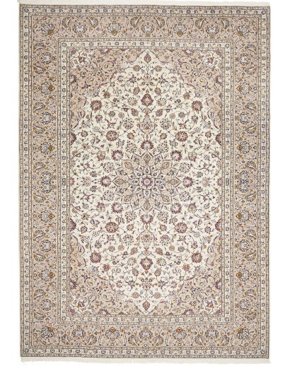 Tappeto Kashan Persia bianco grigio 240x345