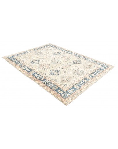 Tappeto Kazak Afghanistan bianco grigio 173x237