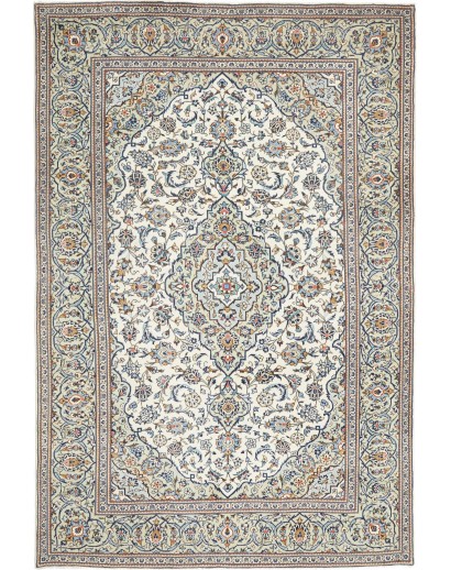 Tappeto Kashan Persia bianco grigio 192x285