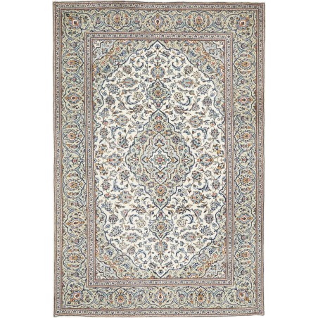 Tappeto Kashan Persia bianco grigio 192x285