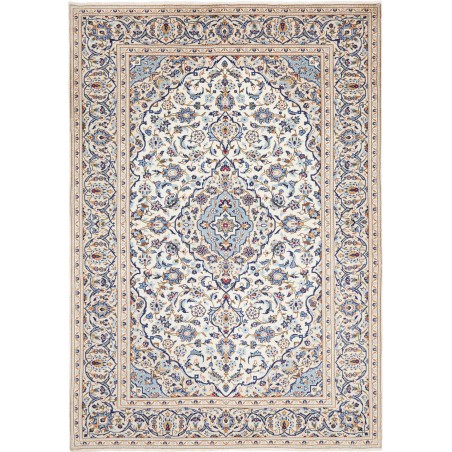 Tappeto Kashan Persia bianco marrone 197x290