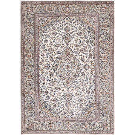 Tappeto Kashan Persia bianco grigio 195x287