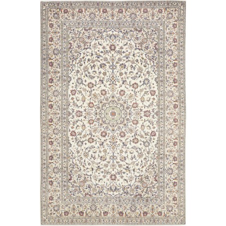Tappeto Kashan Persia bianco grigio 200x307