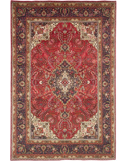 Tappeto Tabriz Persia marrone giallo 200x300
