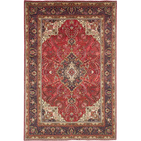 Tappeto Tabriz Persia marrone giallo 200x300