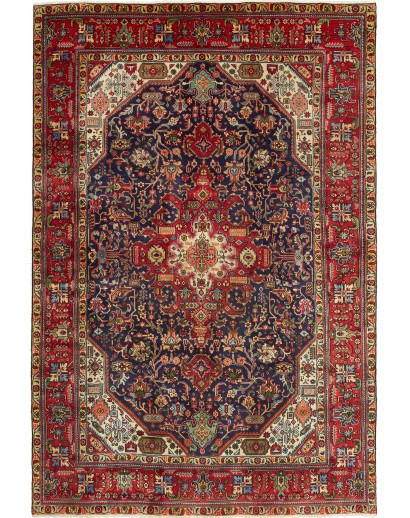 Tappeto Tabriz Persia marrone azzurro 197x292