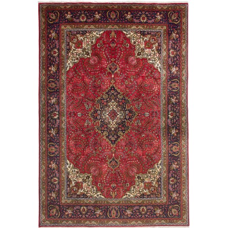 Tappeto Tabriz Persia marrone beige 202x303