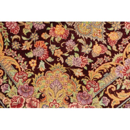 Tappeto Ghom seta Persia marrone 60x90