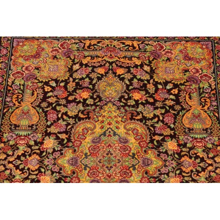 Tappeto Ghom seta Persia marrone 60x90