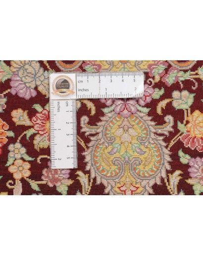 Tappeto Ghom seta Persia marrone 60x90