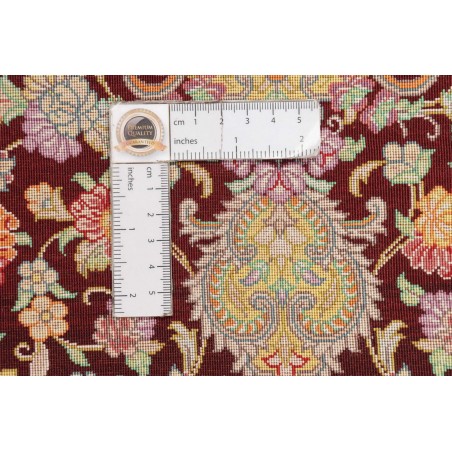 Tappeto Ghom seta Persia marrone 60x90