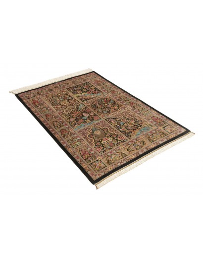Tappeto Ghom seta Persia bianco 100x149