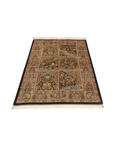 Tappeto Ghom seta Persia bianco 100x149