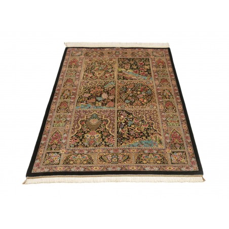 Tappeto Ghom seta Persia bianco 100x149