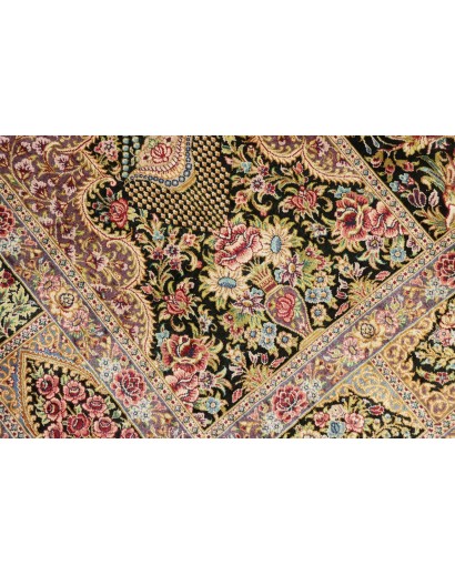 Tappeto Ghom seta Persia bianco 100x149