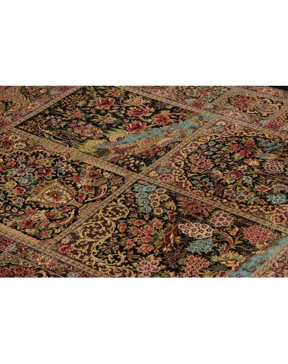 Tappeto Ghom seta Persia bianco 100x149