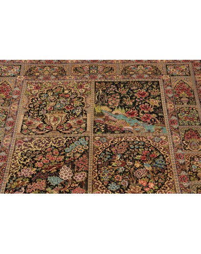 Tappeto Ghom seta Persia bianco 100x149