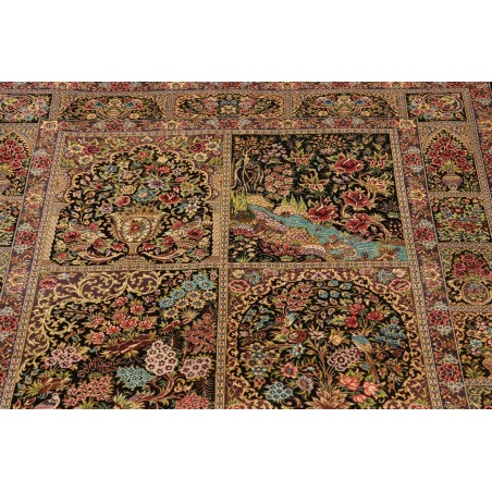 Tappeto Ghom seta Persia bianco 100x149