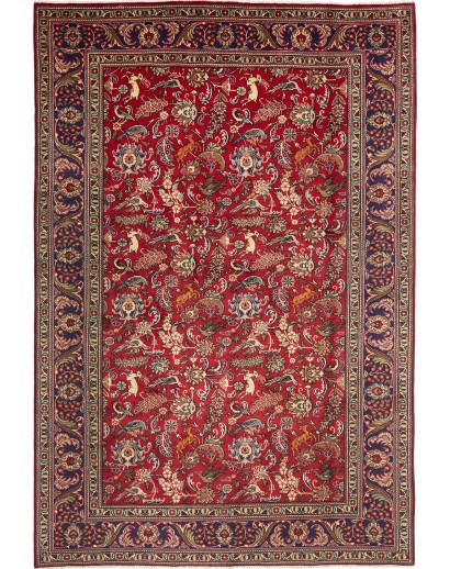 Tappeto Tabriz Persia marrone giallo 200x300