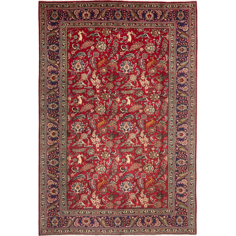 Tappeto Tabriz Persia marrone giallo 200x300 Tappeto Tabriz Persia marrone giallo 200x300
