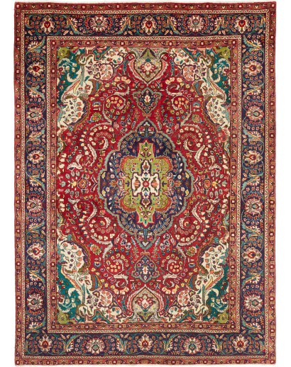 Tappeto Tabriz Persia marrone grigio 205x280