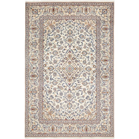 Tappeto Kashan Persia bianco azzurro 198x300