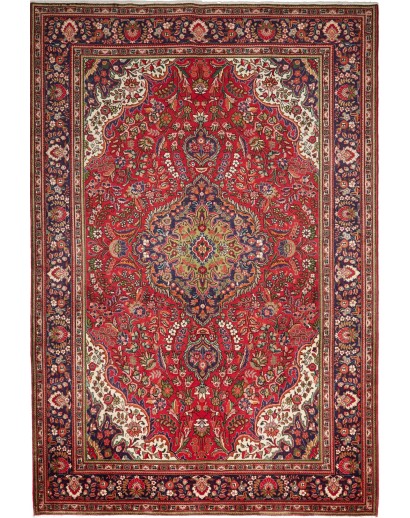 Tappeto Tabriz Persia marrone giallo 230x338