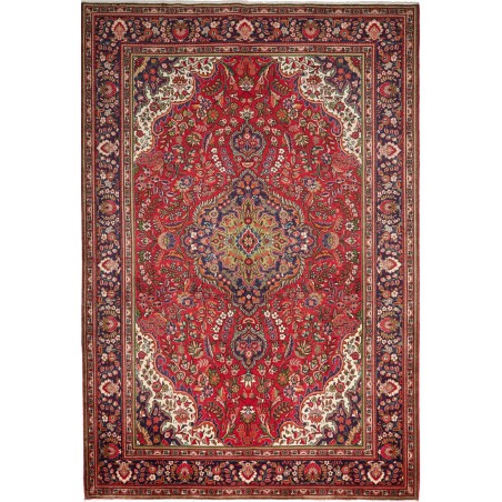 Tappeto Tabriz Persia marrone giallo 230x338