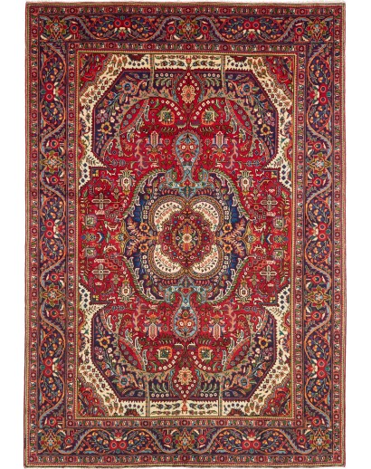 Tappeto Tabriz Persia marrone grigio 200x290