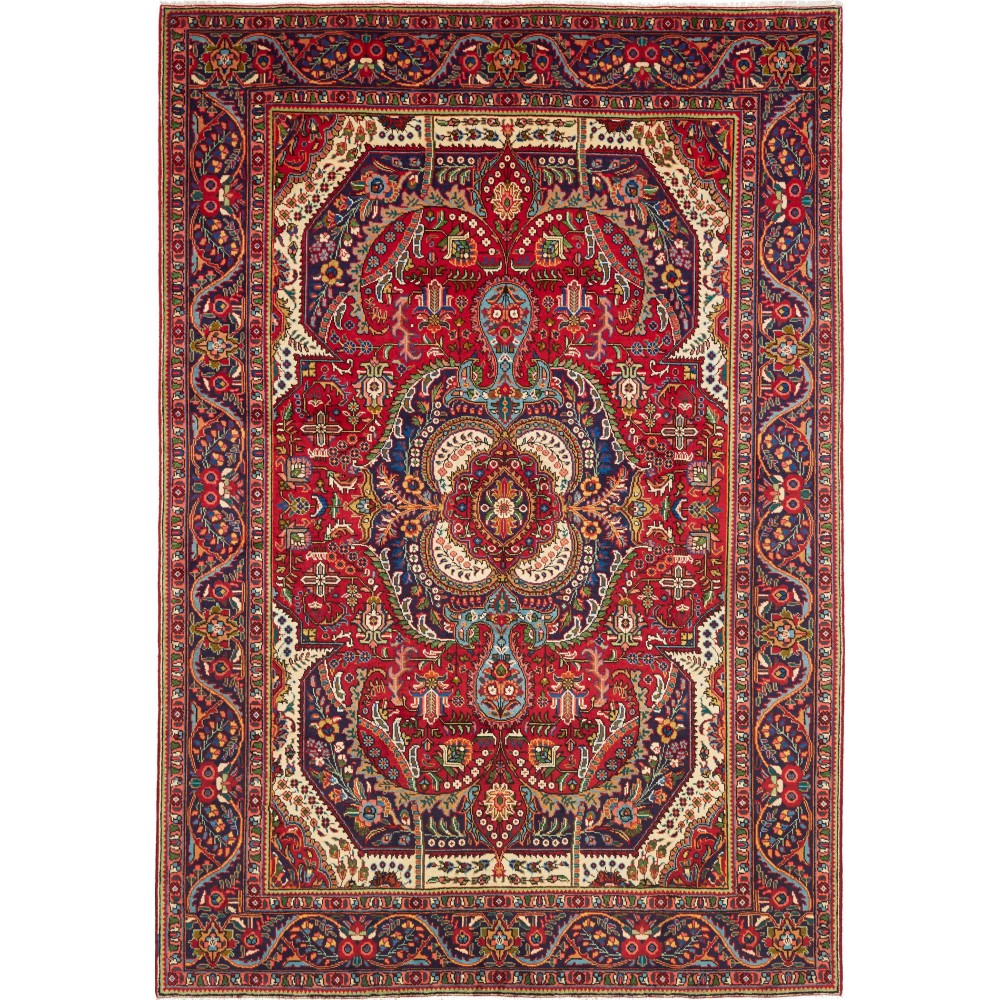 Tappeto Tabriz Persia marrone grigio 200x290 Tappeto Tabriz Persia marrone grigio 200x290
