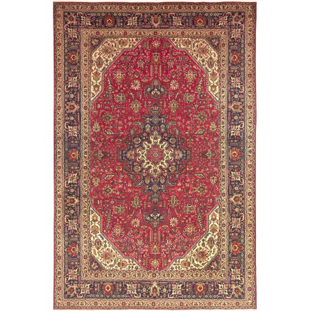 Tappeto Tabriz Persia marrone rosso 200x305