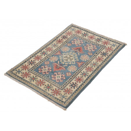 Tappeto Kazak Afghanistan marrone azzurro 61x89