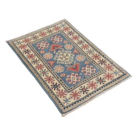 Tappeto Kazak Afghanistan marrone azzurro 61x89