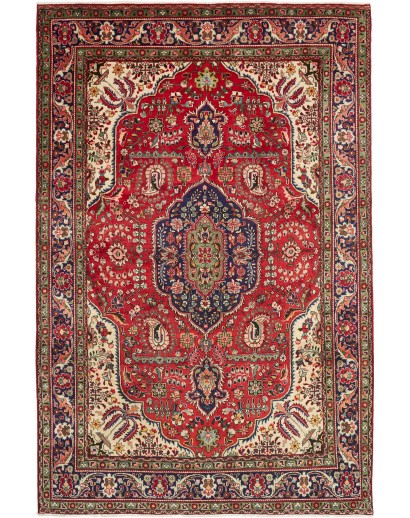 Tappeto Tabriz Persia marrone giallo 200x300