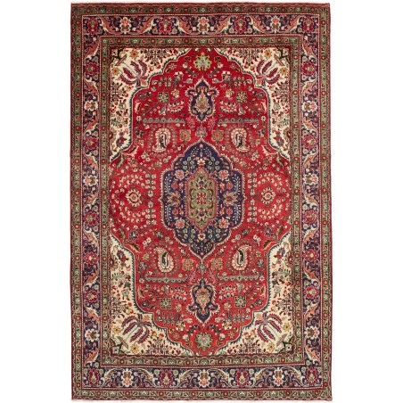 Tappeto Tabriz Persia marrone giallo 200x300
