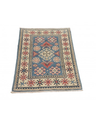 Tappeto Kazak Afghanistan marrone azzurro 61x89