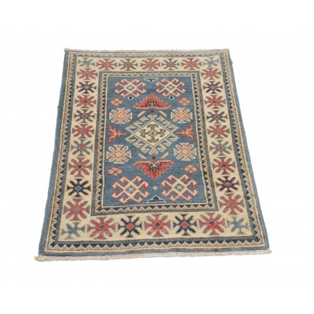 Tappeto Kazak Afghanistan marrone azzurro 61x89