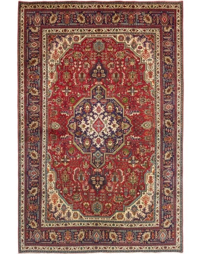 Tappeto Tabriz Persia marrone grigio 200x303
