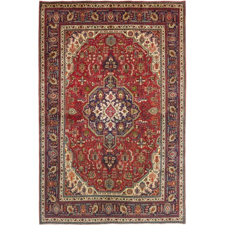 Tappeto Tabriz Persia marrone grigio 200x303