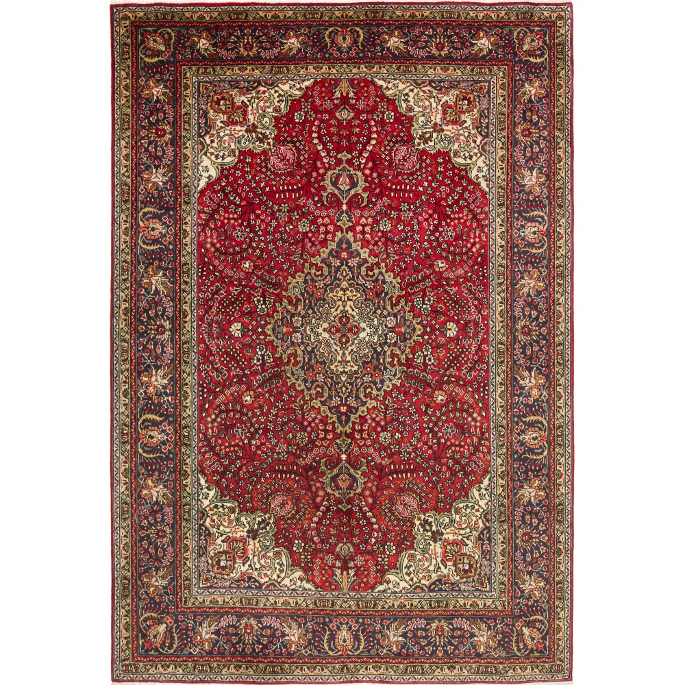 Tappeto Tabriz Persia marrone grigio 202x300 Tappeto Tabriz Persia marrone grigio 202x300