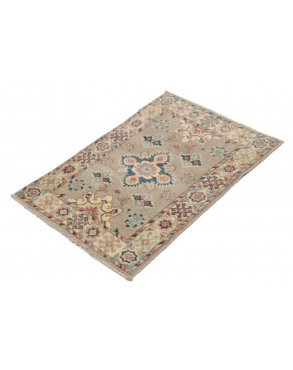 Tappeto Kazak Afghanistan marrone grigio 63x91