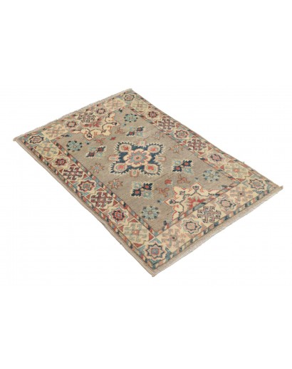 Tappeto Kazak Afghanistan marrone grigio 63x91