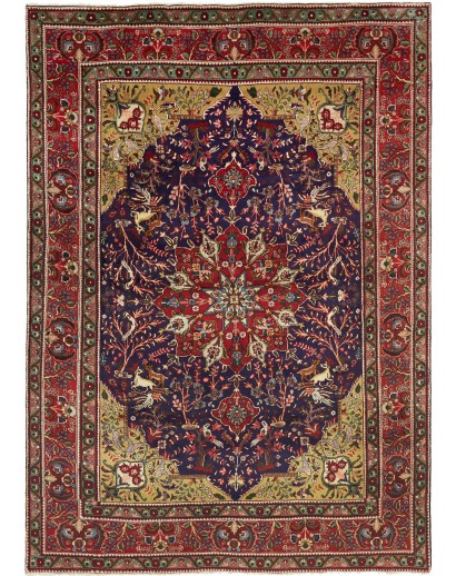Tappeto Tabriz Persia grigio marrone 200x283